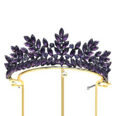 Baroque new design color crystal crown