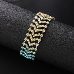 Delicate color rhinestone Gradient diamond bracelet