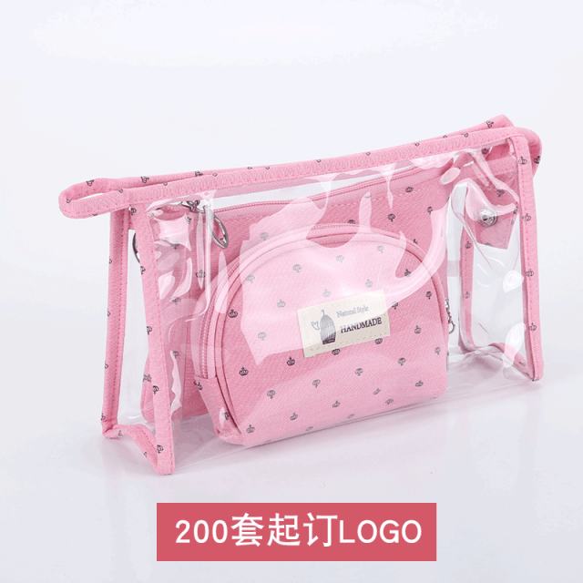 Hot sale 3pcs PVC travel wash bag cosmetic bag