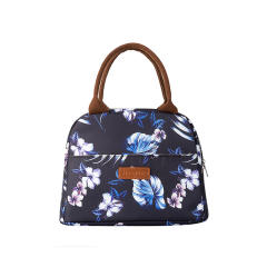 Occident fashion colorful pattern handle lunch bag