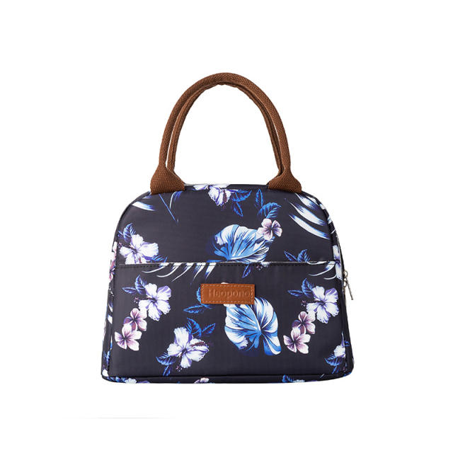 Occident fashion colorful pattern handle lunch bag