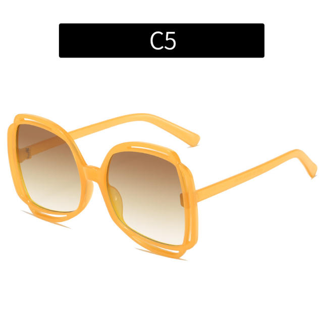 Cheap price large size square shape women sunglasses