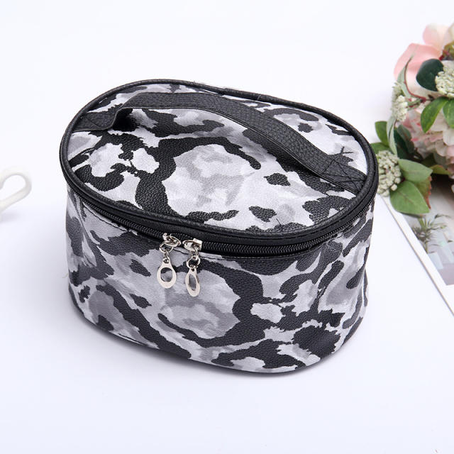 Vintage leopard zebra pattern wash bag cosmetic bag