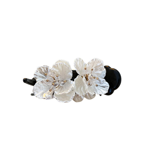 Korean fashiona acrylic flower bun holder hair claw clips
