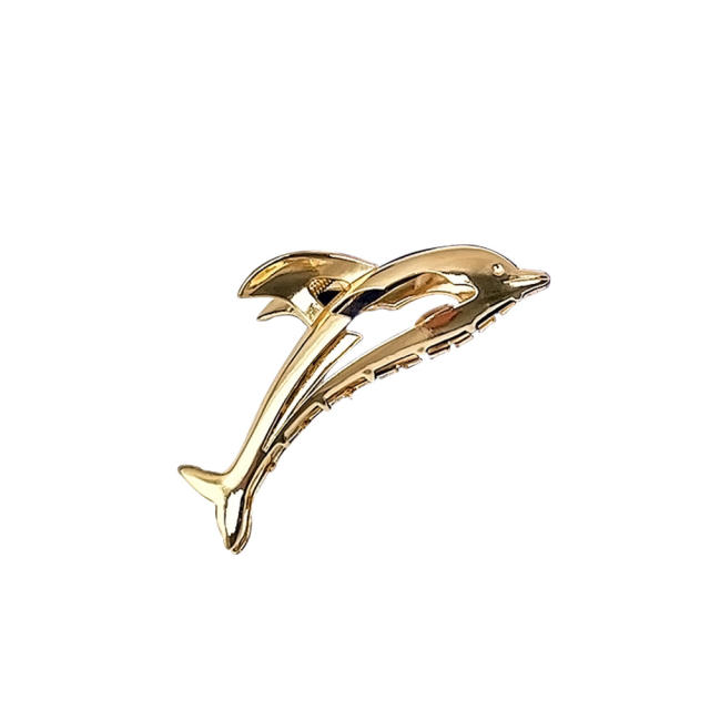 Creative gold silver metal butterfly hair claw clips