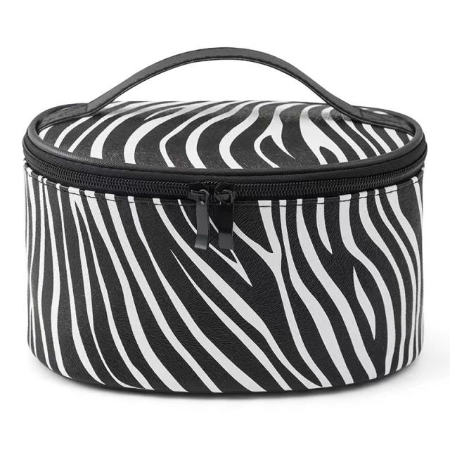 Vintage leopard zebra pattern wash bag cosmetic bag
