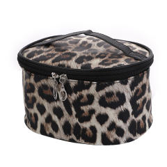 Vintage leopard zebra pattern wash bag cosmetic bag