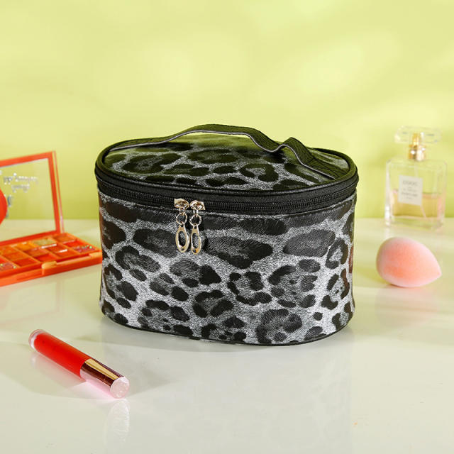 Vintage leopard zebra pattern wash bag cosmetic bag