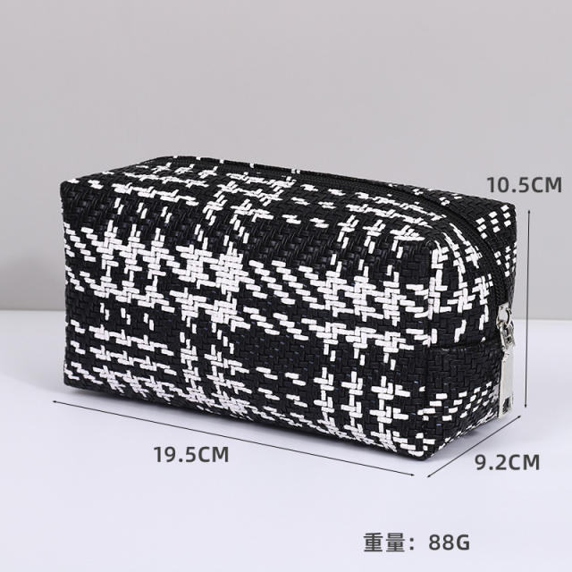 Concise black color series wash bag cosmetic bag