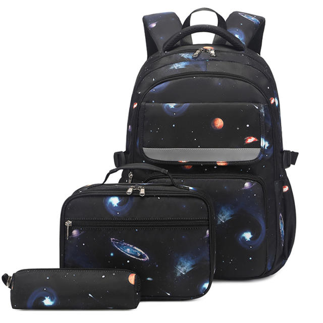 3pcs set boy school bag lunch bag pencil bag