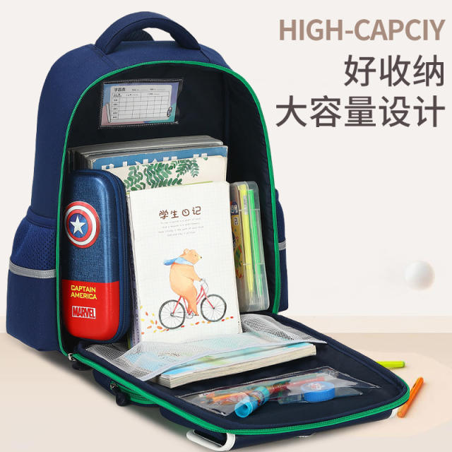 Korean fashion color matching school book bag backpack for boys girls