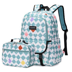 2pcs large storage school backpack lunch bag set