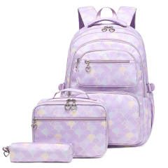 3pcs set school bag lunch bag set for boy and girl