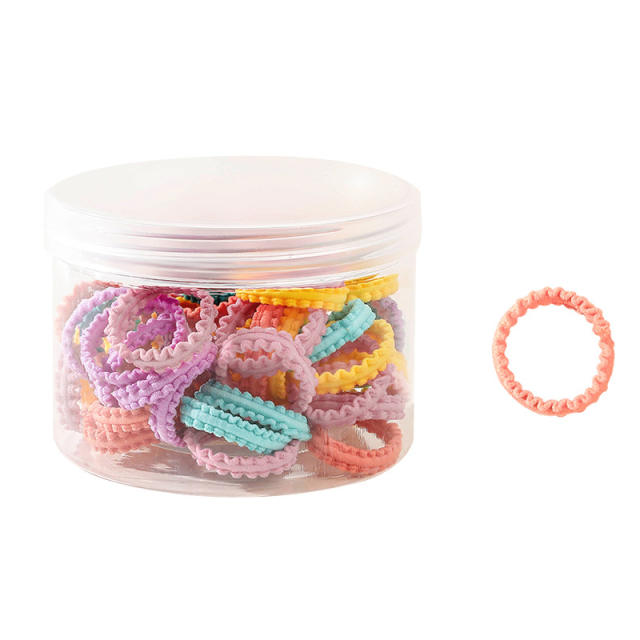 Concise candy color hair rubber bands set