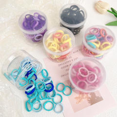 Concise candy color hair rubber bands set