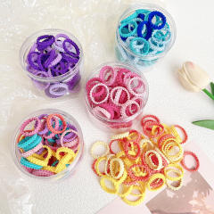 Concise candy color hair rubber bands set