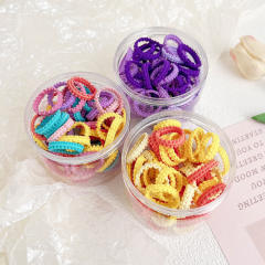 Concise candy color hair rubber bands set