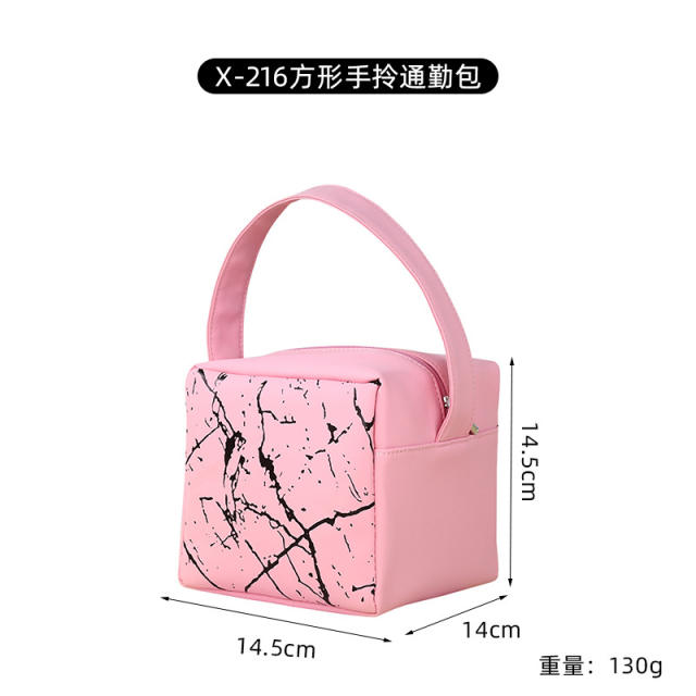Portable colorful art pattern waterproof wash bag cosmetic bag