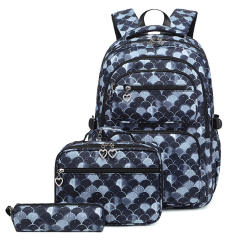 3pcs set school bag lunch bag set for boy and girl