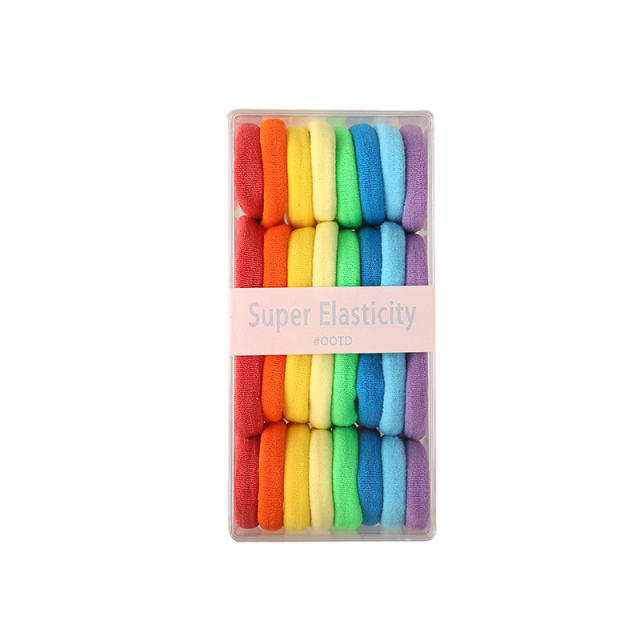 32pcs candy color hair rubber band set