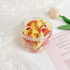 Concise candy color hair rubber bands set