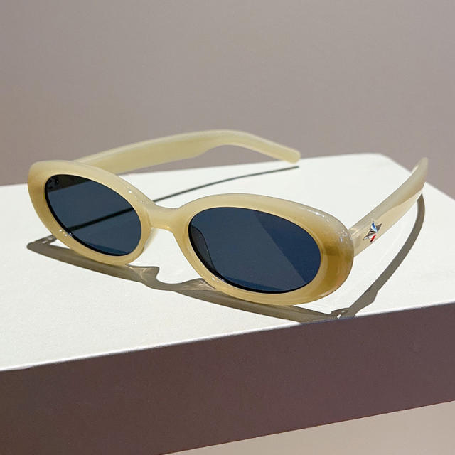 Personality Y2K cute oval shape sunglasses
