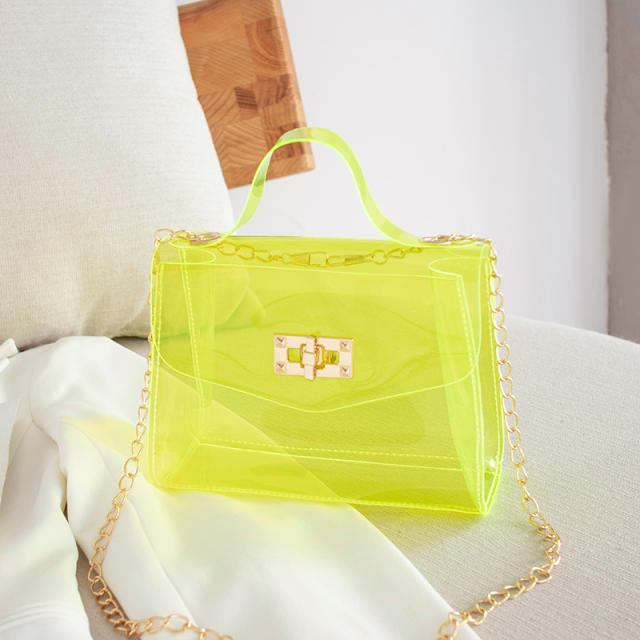 Summer design PVC clear jelly bag crossbody bag
