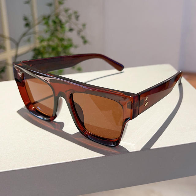 Colorful square frame sunglasses