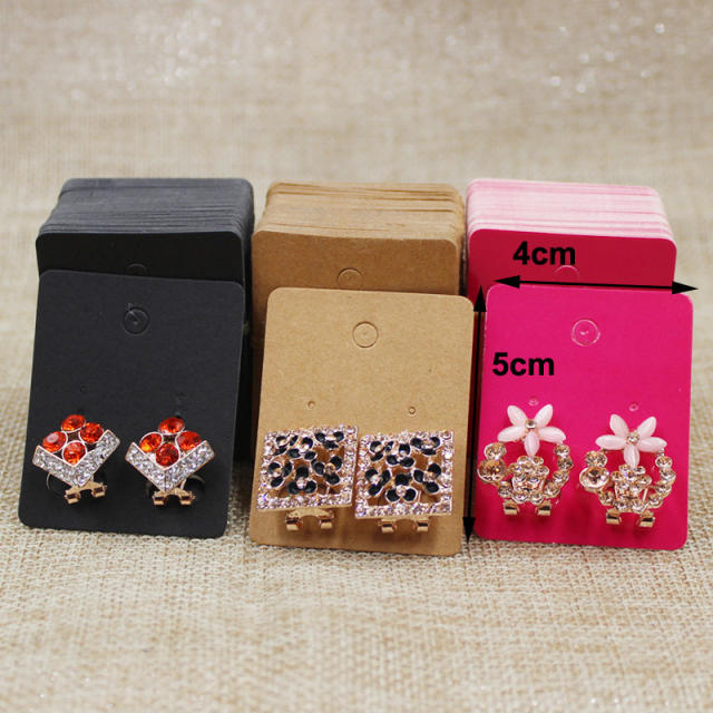5*4CM colorful kraft earring display card 100pcs