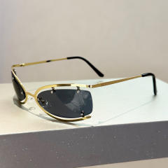 Y2K hollow out oval shape sunglasses