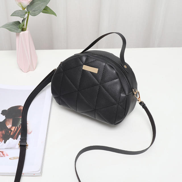 Sweet quilted pattern PU leather women handbag