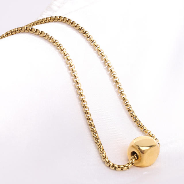 INS concise easy match stainless steel necklace hiphop