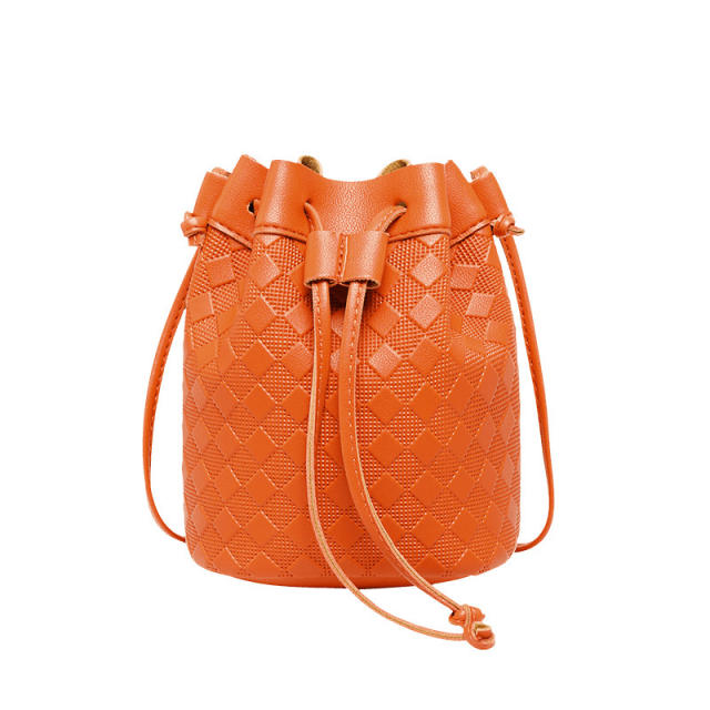 Fashionable PU leather bucket bag crossbody bag