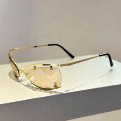 Y2K hollow out oval shape sunglasses