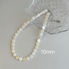 Boho holiday trend round shape shell choker necklace