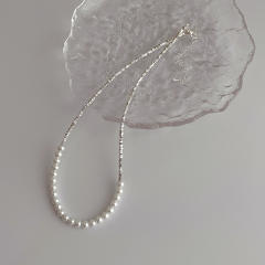 Chic silver color easy match choker necklace