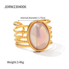 Personality pearl stainless steel rings earrings
