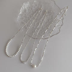 Chic silver color easy match choker necklace
