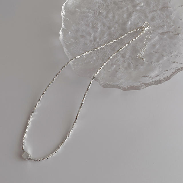 Chic silver color easy match choker necklace