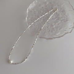 Chic silver color easy match choker necklace
