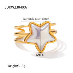 Personality pearl stainless steel rings earrings