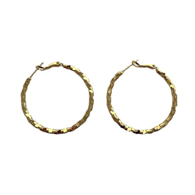 Simple large hoop earrings