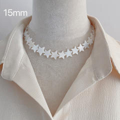 Boho holiday trend round shape shell choker necklace