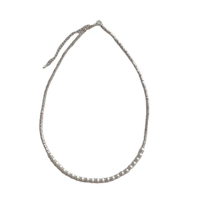 Chic silver color easy match choker necklace