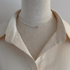Chic silver color easy match choker necklace