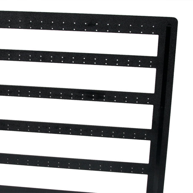 Black color plastic material layer earring display stand