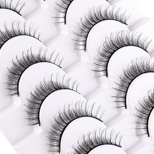 10 pair natural daily Artificial fiber eyelashes