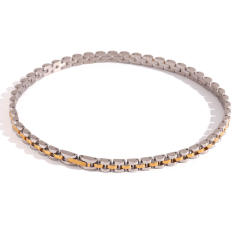 6mm hiphop pearsonality stainless steel chain choker necklace