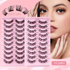 10 pair Artificial fiber eyelashes