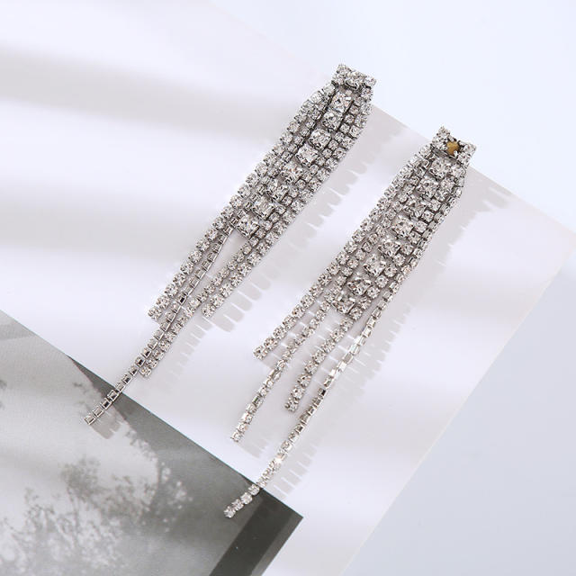 Delicate diamond tassel party wedding earrings